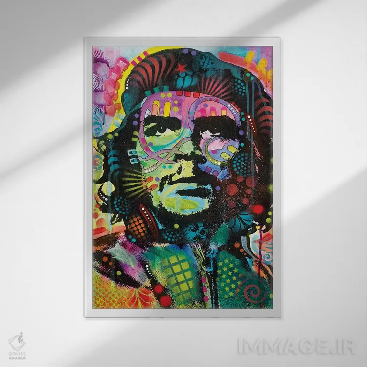 تابلو دکوراتیو چه گوارا اثر باور روسو - نمای قابدار سفید