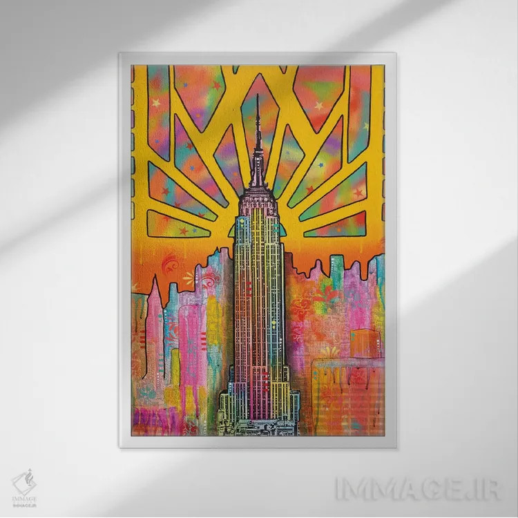 تابلو دکوراتیو ای اس بی اثر باور روسو - نمای قابدار سفید