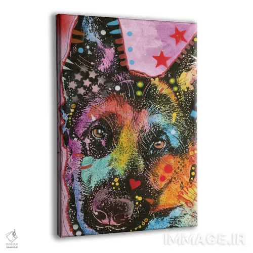 تابلو دکوراتیو ژرمن شپرد ۲ اثر باور روسو - نمای پرسپکتیو محصول