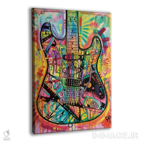 تابلو دکوراتیو گیتار اثر باور روسو - نمای پرسپکتیو محصول