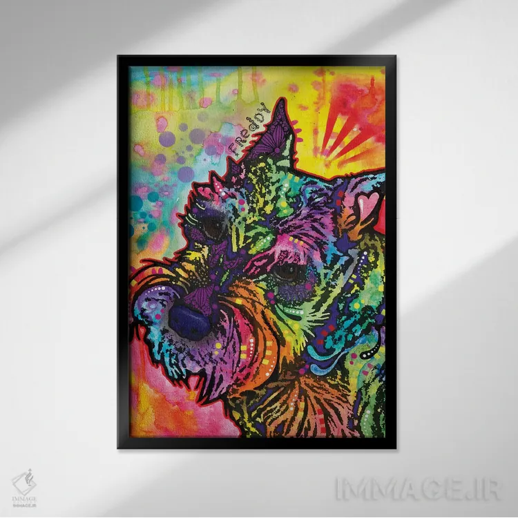 تابلو دکوراتیو فردی، شنوزر اثر باور روسو - نمای قابدار مشکی