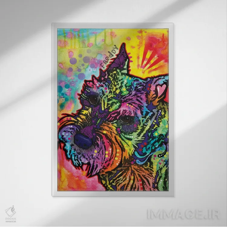 تابلو دکوراتیو فردی، شنوزر اثر باور روسو - نمای قابدار سفید