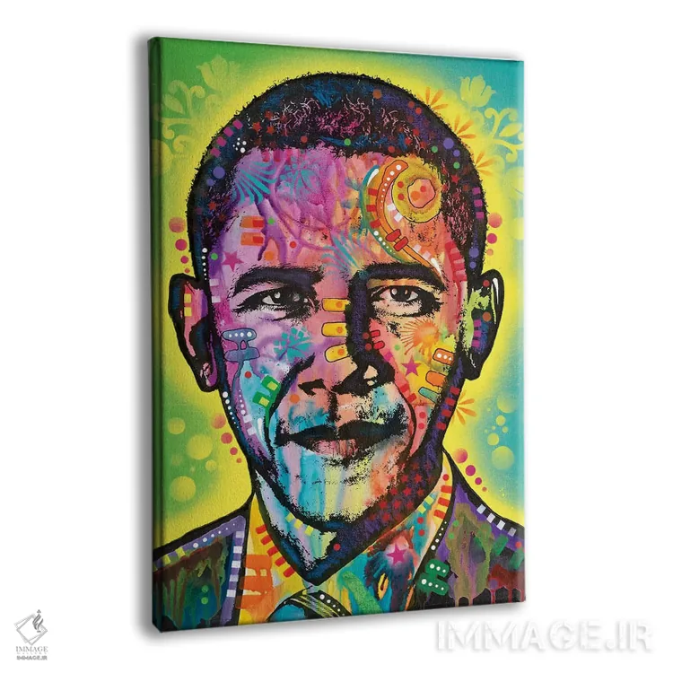 تابلو دکوراتیو اوباما اثر باور روسو - نمای پرسپکتیو محصول