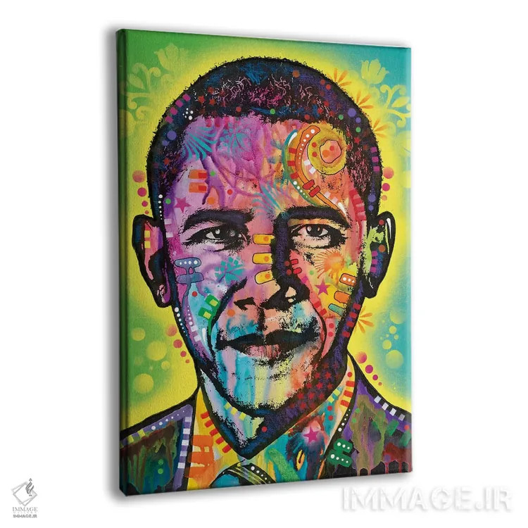 تابلو دکوراتیو اوباما اثر باور روسو - نمای پرسپکتیو محصول