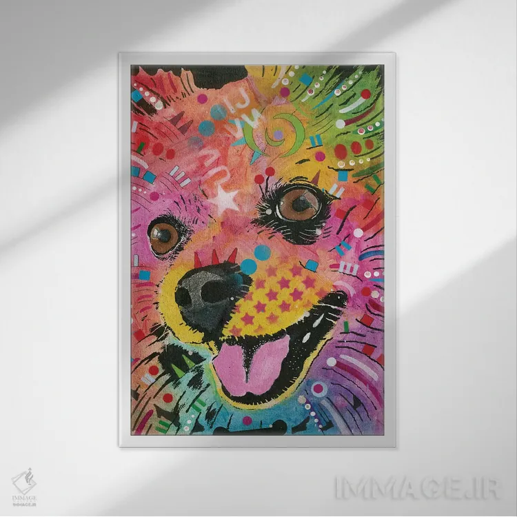 تابلو دکوراتیو پامرانین اثر باور روسو - نمای قابدار سفید