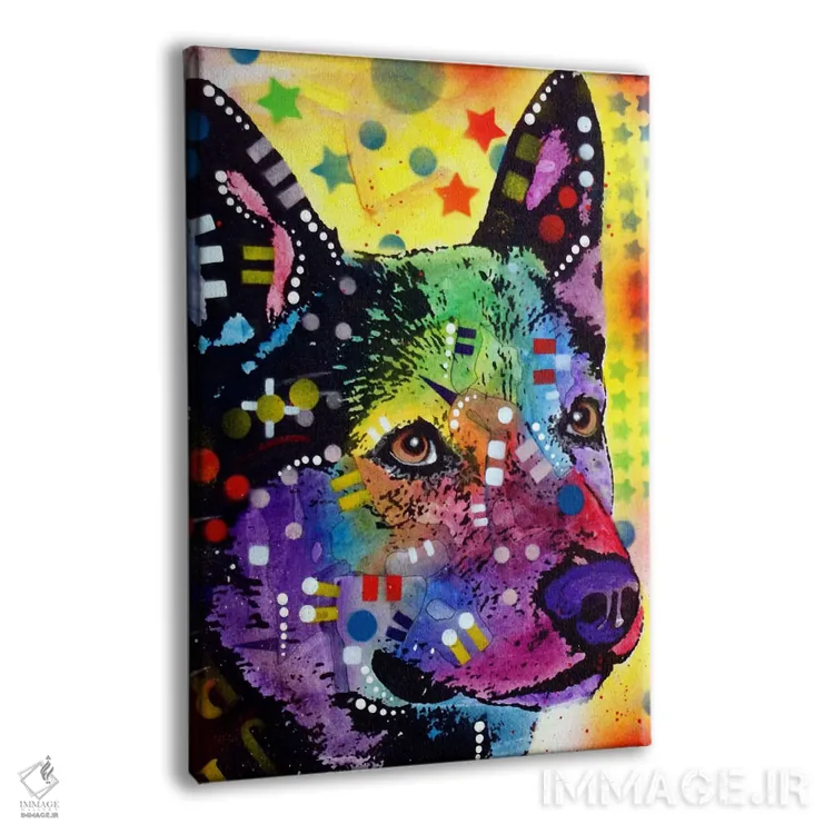 تابلو دکوراتیو سگ گله استرالیایی اثر باور روسو - نمای پرسپکتیو محصول