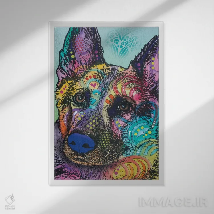 تابلو دکوراتیو رضا اثر باور روسو - نمای قابدار سفید