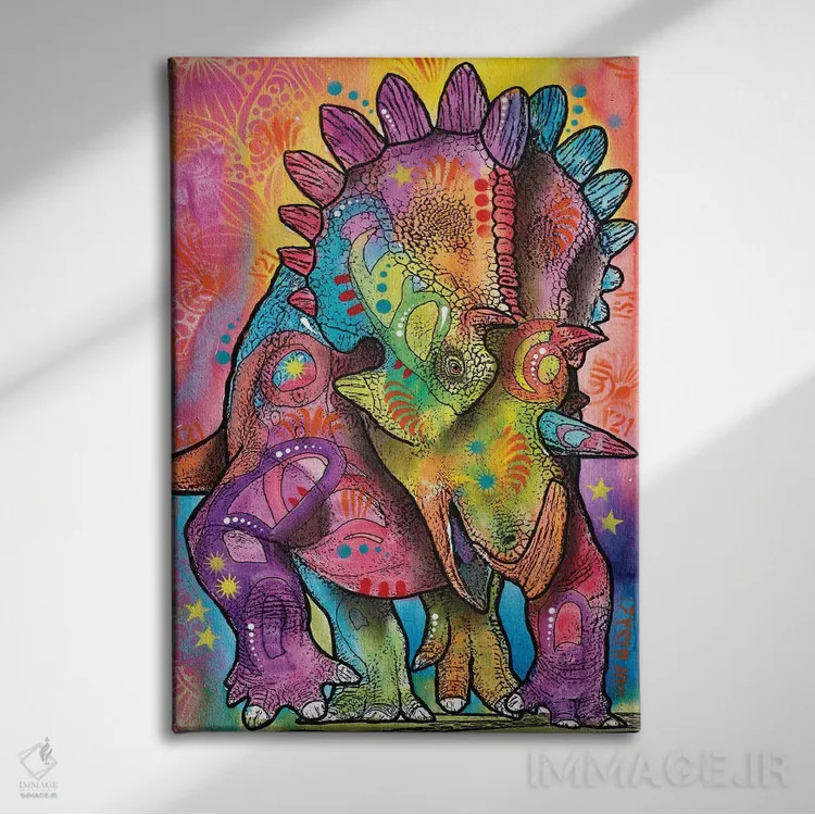 تابلو دکوراتیو تریسراتوپس اثر باور روسو - نمای روبهرو روی دیوار