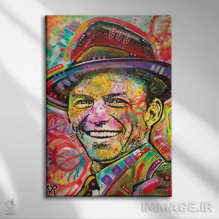 تابلو دکوراتیو فرانک سیناترا سه اثر باور روسو - نمای روبهرو روی دیوار