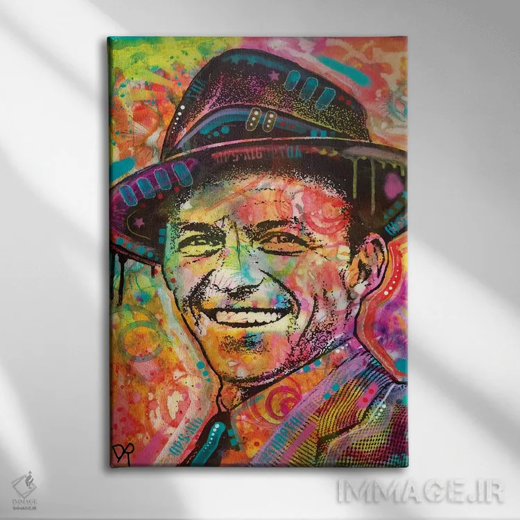 تابلو دکوراتیو فرانک سیناترا دو اثر باور روسو - نمای روبهرو روی دیوار