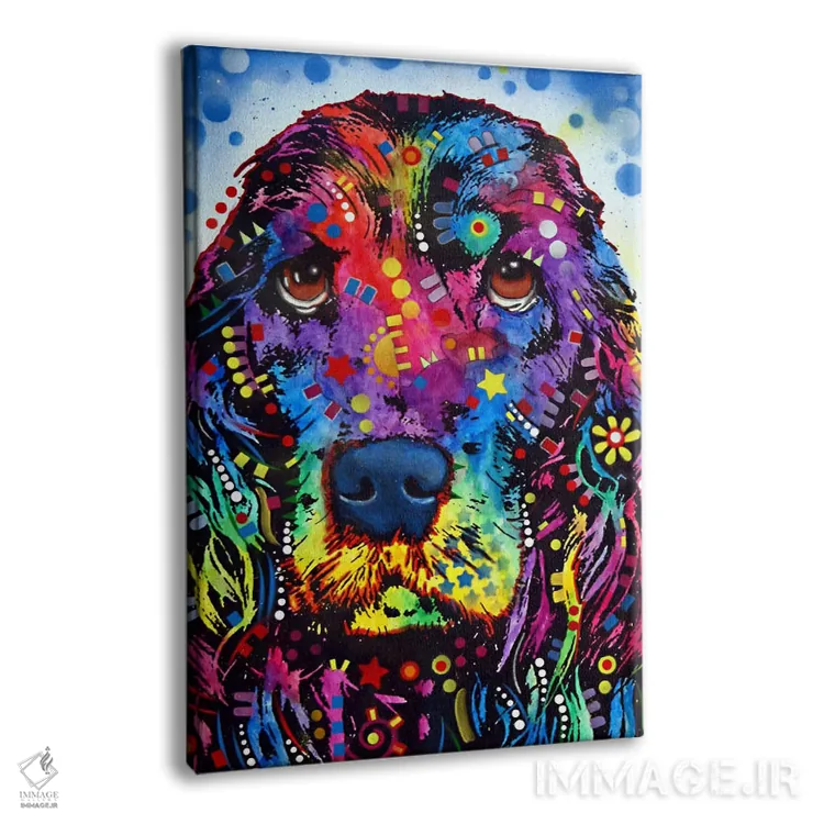 تابلو دکوراتیو کوکر اسپانیل دو اثر باور روسو - نمای پرسپکتیو محصول