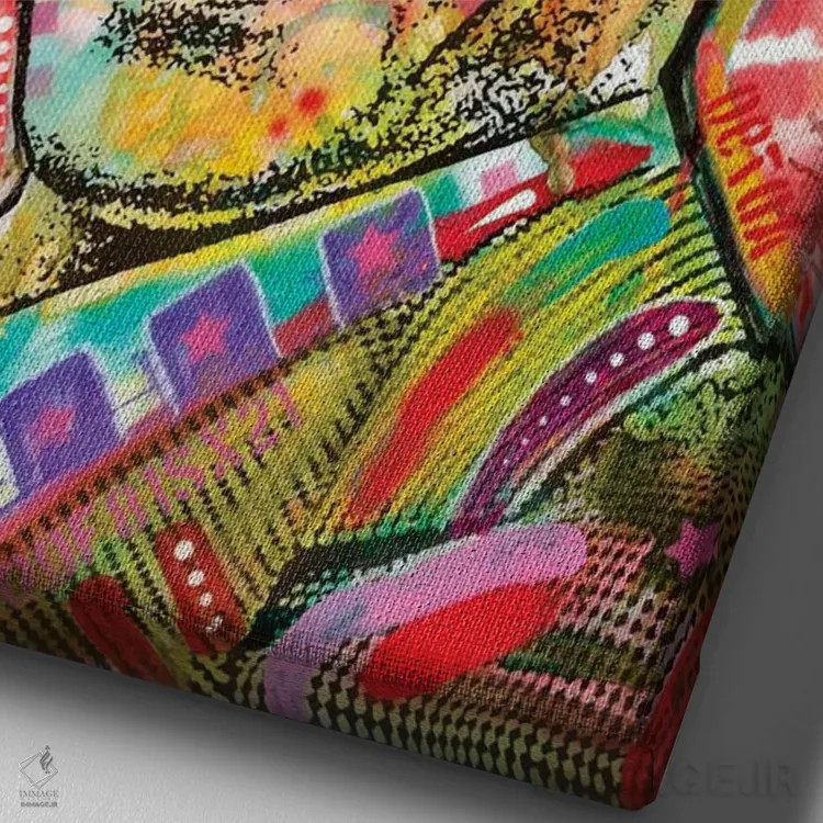 تابلو دکوراتیو فرانک سیناترا سه اثر باور روسو - نمای نزدیک بافت بوم