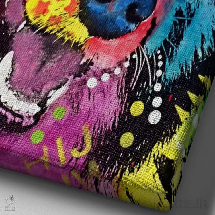 تابلو دکوراتیو بردر کولی اثر باور روسو - نمای نزدیک بافت بوم