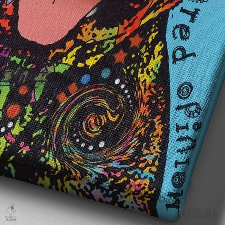 تابلو دکوراتیو خطرناک اثر باور روسو - نمای نزدیک بافت بوم