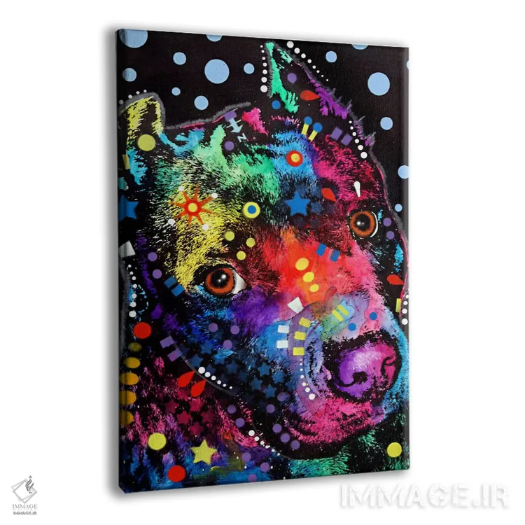 تابلو دکوراتیو همراه پیت بول اثر باور روسو - نمای پرسپکتیو محصول