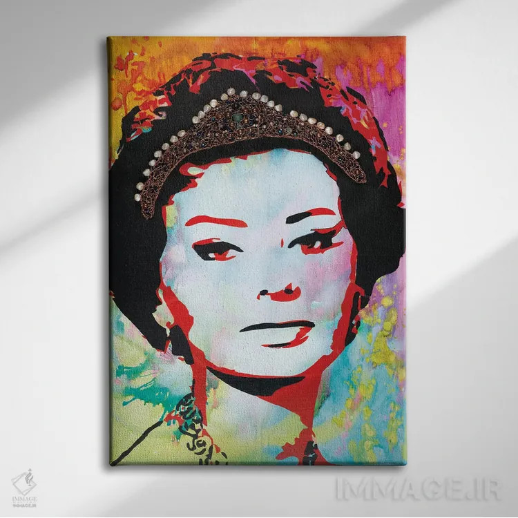 تابلو دکوراتیو پرزرق وبرق اثر باور روسو - نمای روبهرو روی دیوار