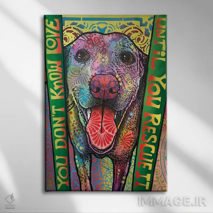 تابلو دکوراتیو تو عشق را نمی شناسی اثر باور روسو - نمای روبهرو روی دیوار