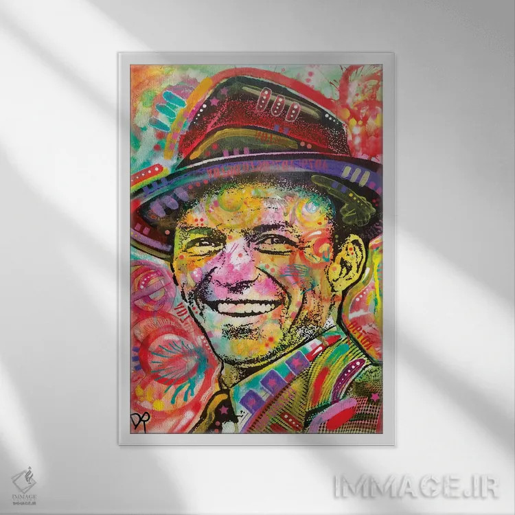 تابلو دکوراتیو فرانک سیناترا سه اثر باور روسو - نمای قابدار سفید