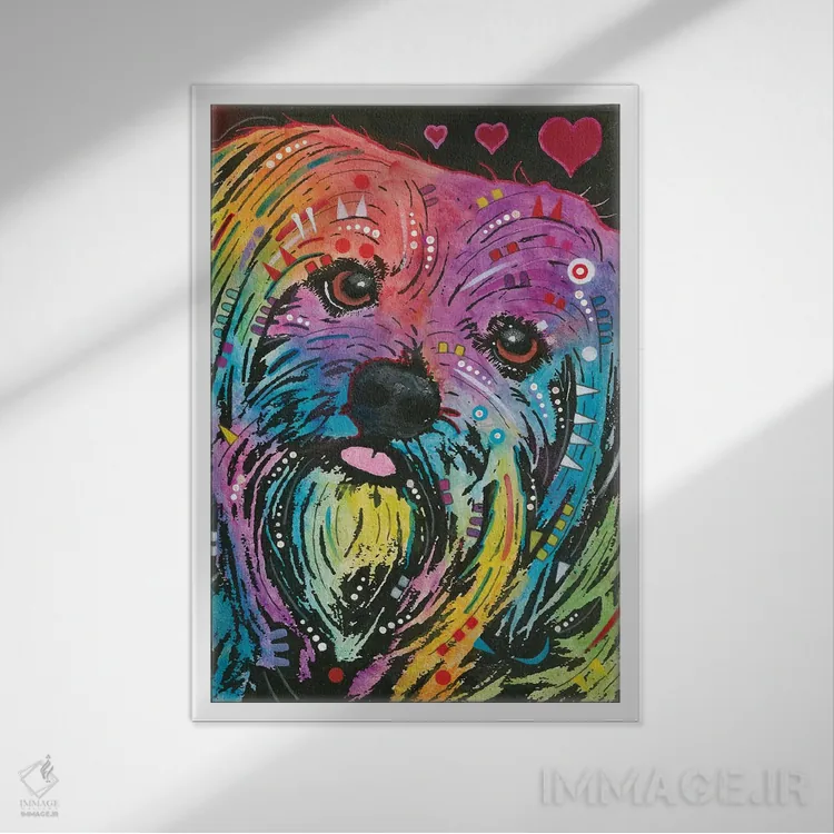 تابلو دکوراتیو یورکی اثر باور روسو - نمای قابدار سفید