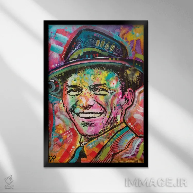 تابلو دکوراتیو فرانک سیناترا یک اثر باور روسو - نمای قابدار مشکی