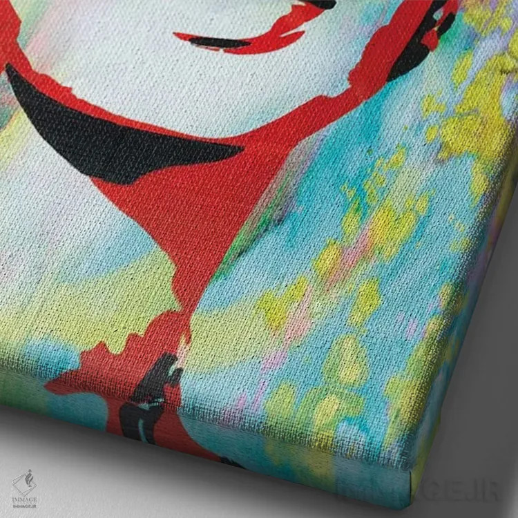 تابلو دکوراتیو پرزرق وبرق اثر باور روسو - نمای نزدیک بافت بوم