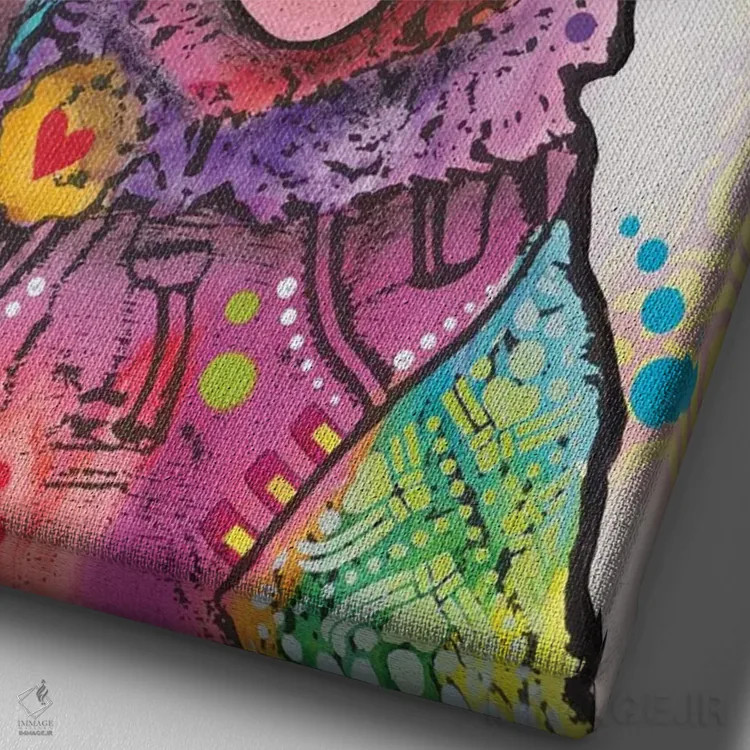 تابلو دکوراتیو لیلا اثر باور روسو - نمای نزدیک بافت بوم