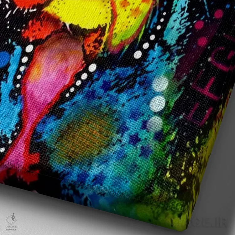 تابلو دکوراتیو بست اثر باور روسو - نمای نزدیک بافت بوم