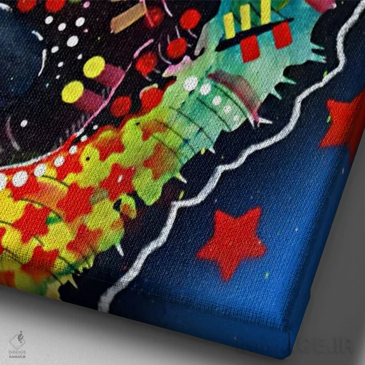 تابلو دکوراتیو جکسون اثر باور روسو - نمای نزدیک بافت بوم