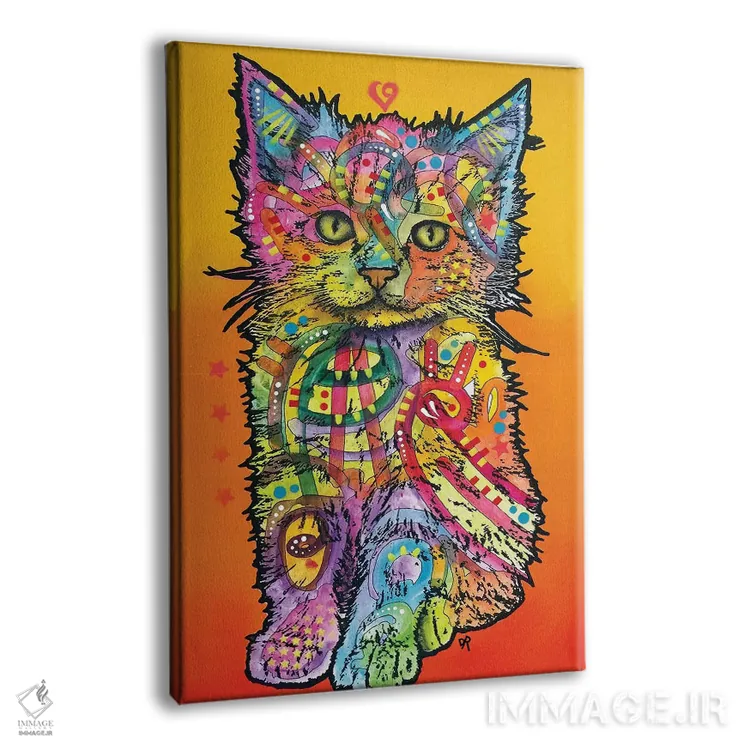 تابلو دکوراتیو بچه گربه دوست داشتنی اثر باور روسو - نمای پرسپکتیو محصول