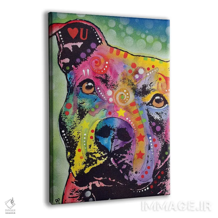 تابلو دکوراتیو پیت بول متفکر اثر باور روسو - نمای پرسپکتیو محصول