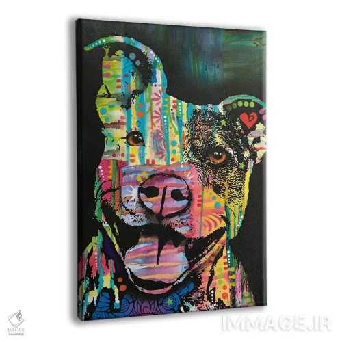 تابلو دکوراتیو پیت بول شاداب اثر باور روسو - نمای پرسپکتیو محصول