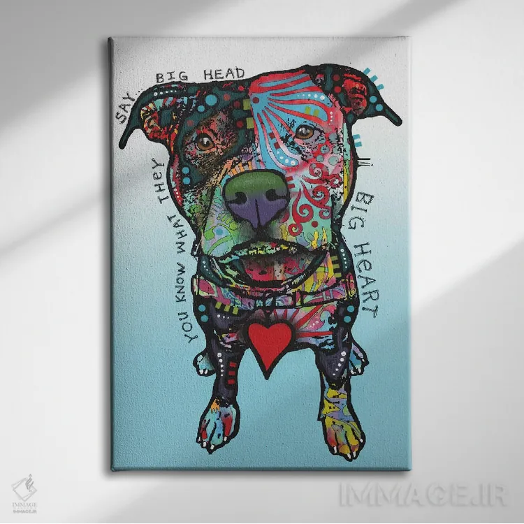 تابلو دکوراتیو قلب بزرگ اثر باور روسو - نمای روبهرو روی دیوار