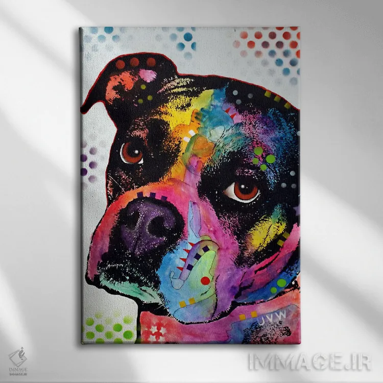 تابلو دکوراتیو باکسر جوان اثر باور روسو - نمای روبهرو روی دیوار