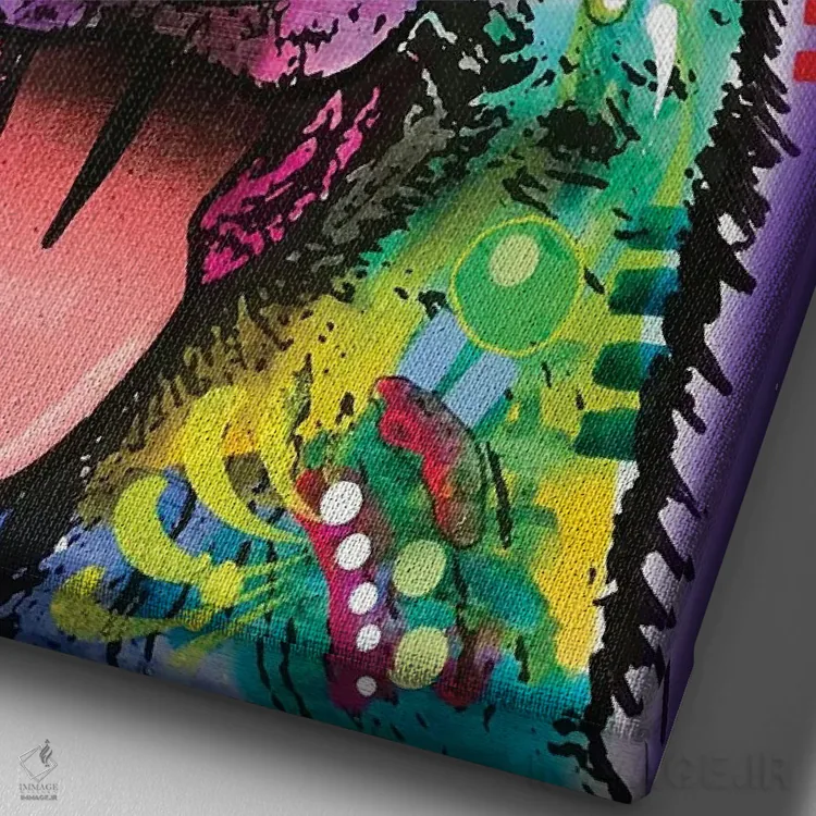 تابلو دکوراتیو شپرد پروانه ای اثر باور روسو - نمای نزدیک بافت بوم