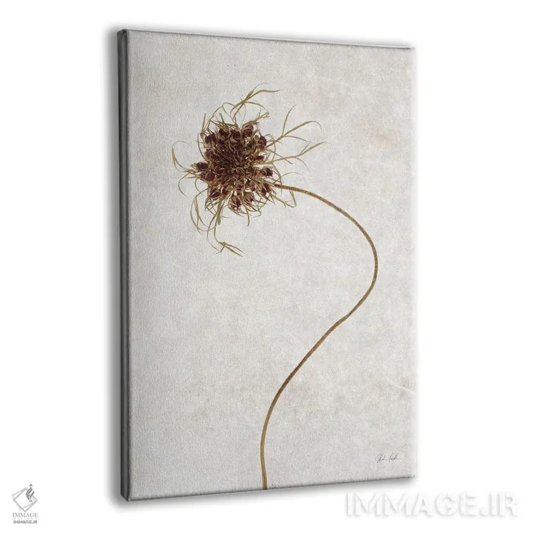 تابلو مینیمال گل خشک ۱ اثر دبورا رول - نمای پرسپکتیو محصول
