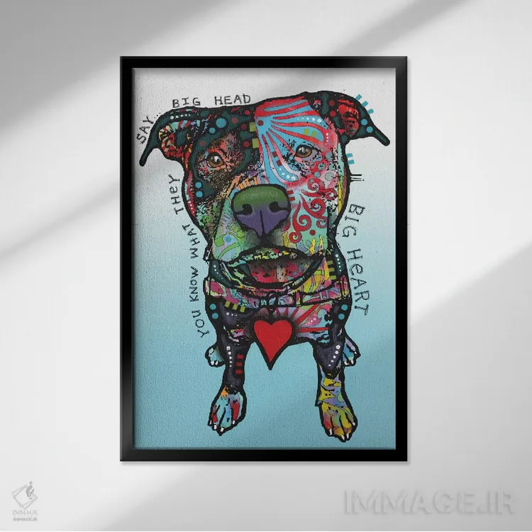 تابلو دکوراتیو قلب بزرگ اثر باور روسو - نمای قابدار مشکی