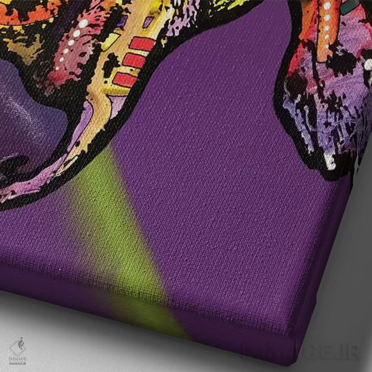 تابلو دکوراتیو جک پاک نشدنی اثر باور روسو - نمای نزدیک بافت بوم