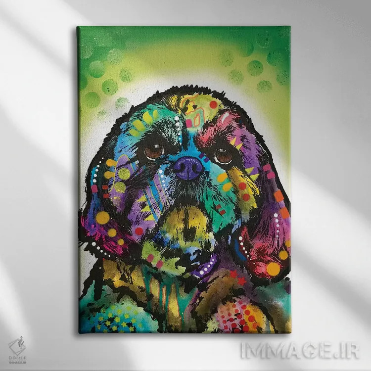 تابلو دکوراتیو تقریبا شی تزسو اثر باور روسو - نمای روبهرو روی دیوار