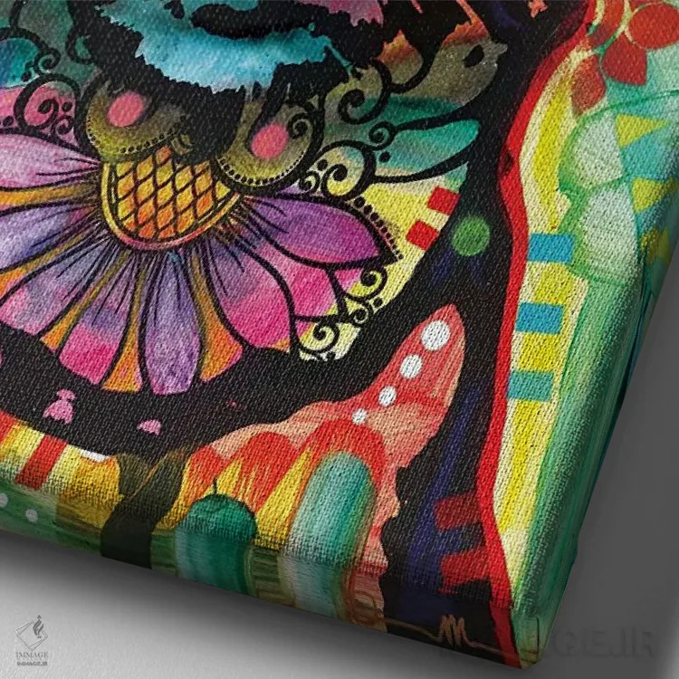 تابلو دکوراتیو رویال-چی اثر باور روسو - نمای نزدیک بافت بوم