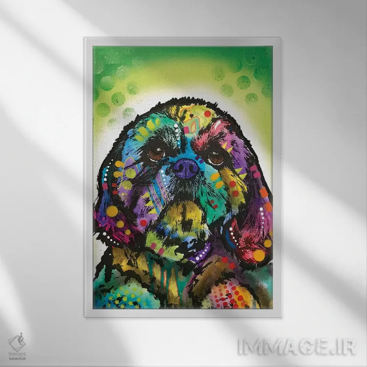 تابلو دکوراتیو تقریبا شی تزسو اثر باور روسو - نمای قابدار سفید