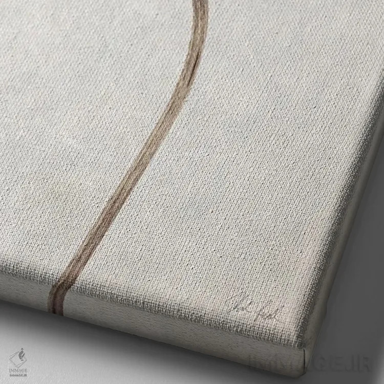 تابلو مینیمال گل خشک ۲ اثر دبورا رول - نمای نزدیک بافت بوم