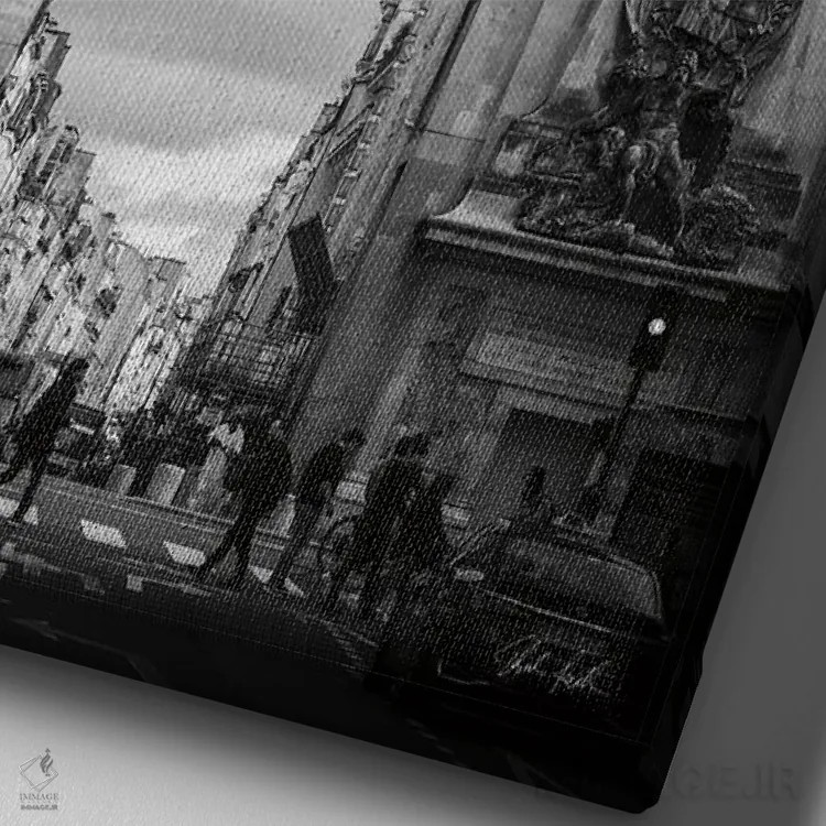 تابلو دکوراتیو زیبا در پاریس ۱ اثر دبورا رول - نمای نزدیک بافت بوم