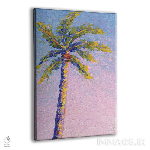 تابلو دکوراتیو رنگ پریده نخل اثر دروتا کوسی - نمای پرسپکتیو محصول