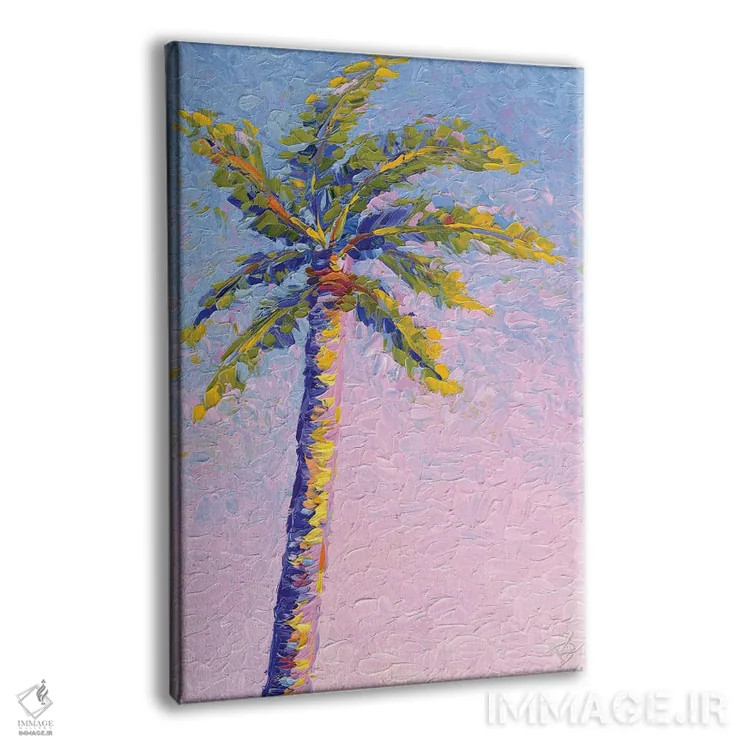 تابلو دکوراتیو رنگ پریده نخل اثر دروتا کوسی - نمای پرسپکتیو محصول