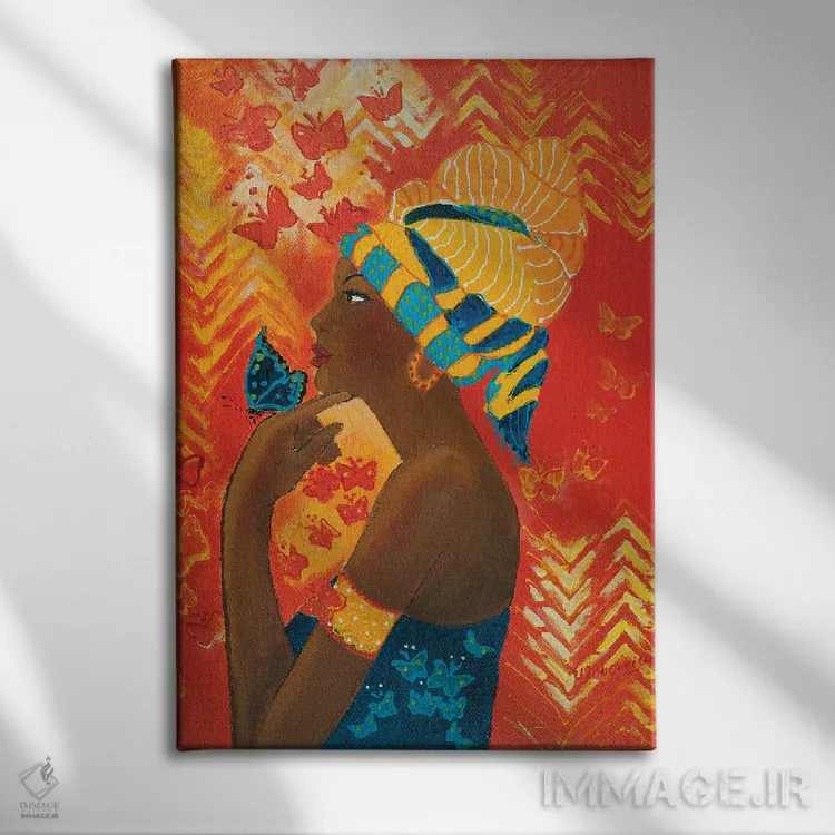 تابلو کلاسیک ملکه آفریقا اثر هلن دوبروویچ - نمای روبهرو روی دیوار