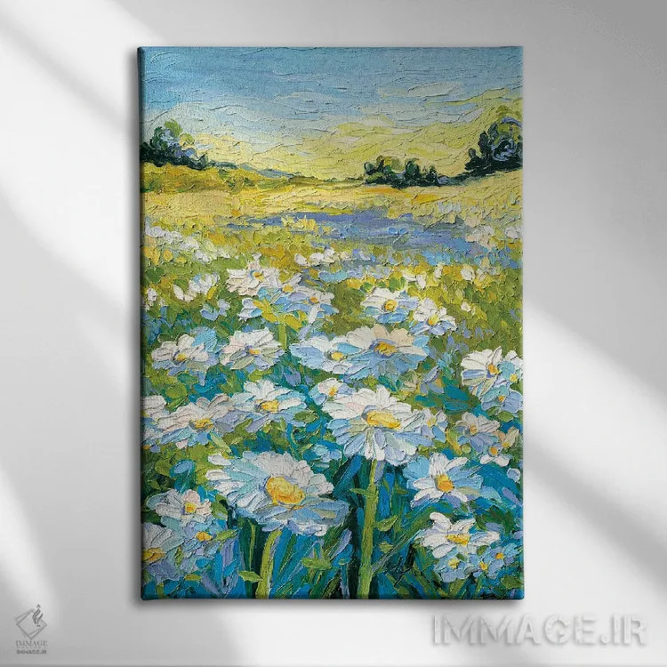 تابلو دکوراتیو مزارع تابستانی اثر دروتا کوسی - نمای روبهرو روی دیوار