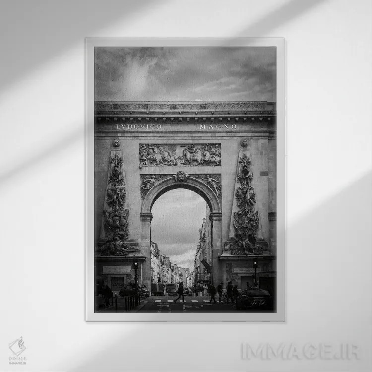 تابلو دکوراتیو زیبا در پاریس ۱ اثر دبورا رول - نمای قابدار سفید