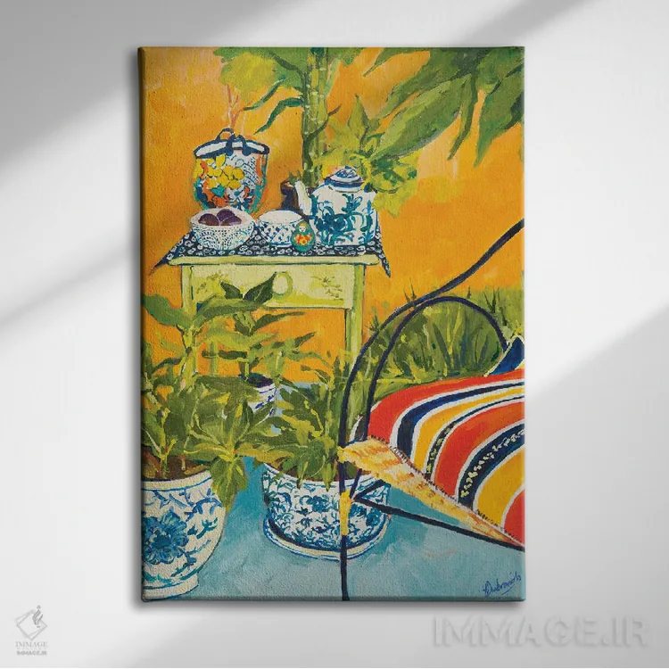 تابلو کلاسیک بالکن من ۲ اثر هلن دوبروویچ - نمای روبهرو روی دیوار