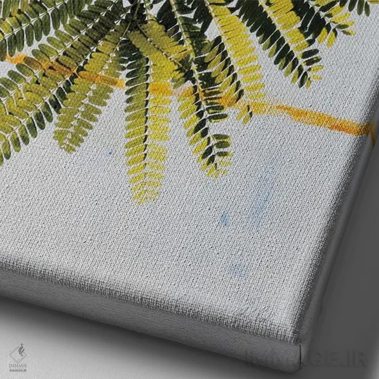 تابلو دکوراتیو نخل تنها اثر دبورا رول - نمای نزدیک بافت بوم