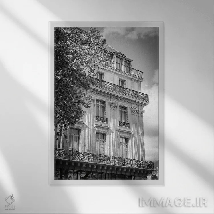 تابلو دکوراتیو زیبا در پاریس ۳ اثر دبورا رول - نمای قابدار سفید